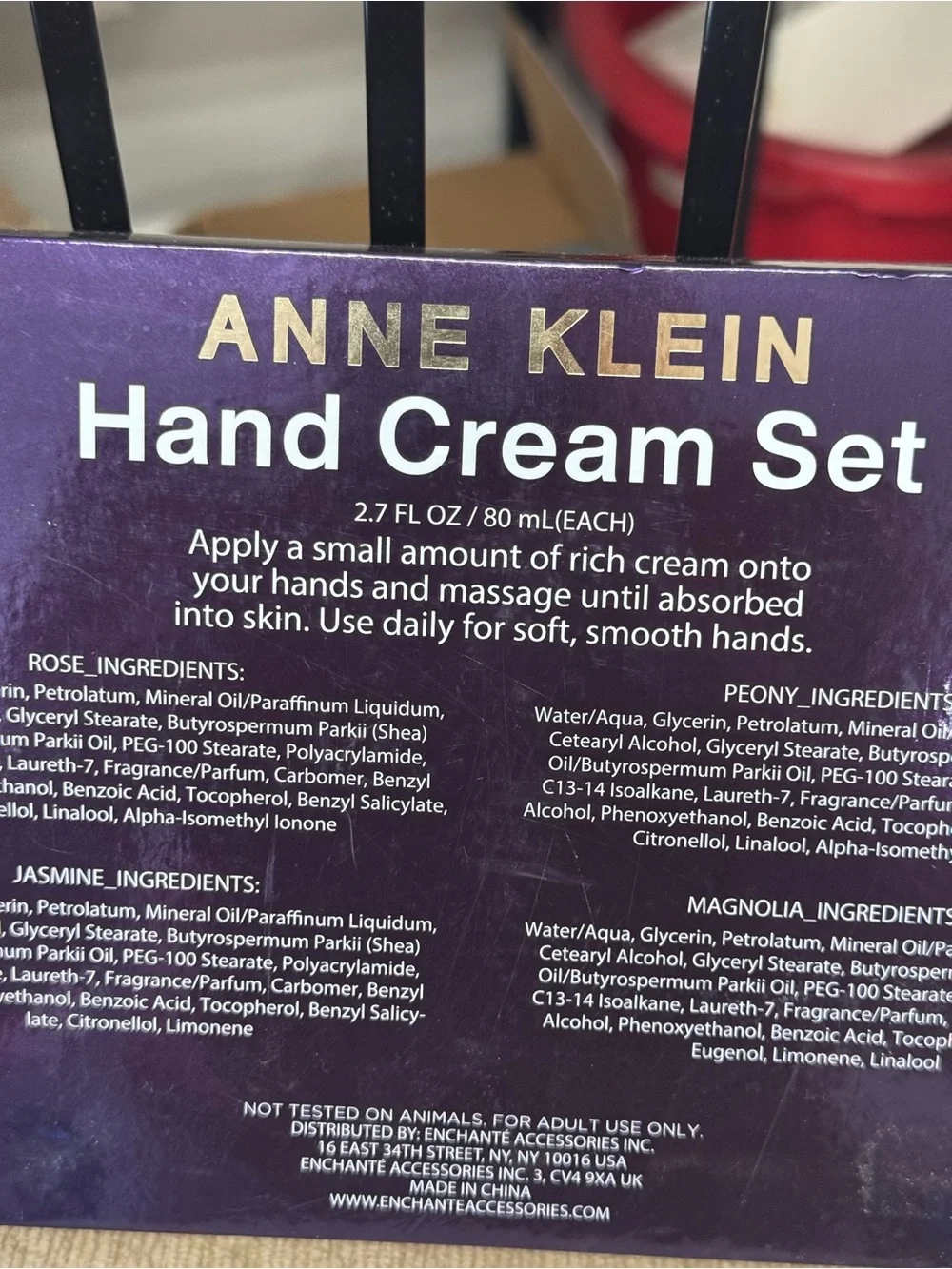 Anne Klein Women's Hand Cream Gift Set - White, Pink, Red, Purple new box